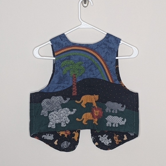 Handmade Noah's Arc Quilted Vest L 10 - Picture 2 of 5
